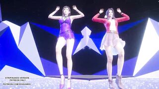 [MMD] TAEYEON - INVU Aerith Tifa Lockhart Hot Kpop Dance Final Fantasy Uncensored Hentai