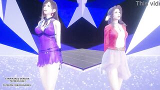 [MMD] TAEYEON - INVU Aerith Tifa Lockhart Hot Kpop Dance Final Fantasy Uncensored Hentai