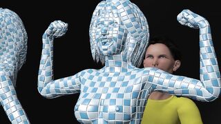 Woman Wrapped In Tiles