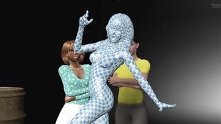 Woman Wrapped In Tiles
