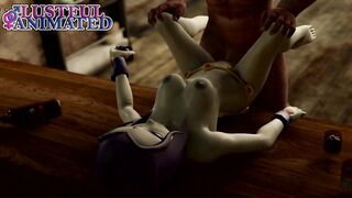 Raven is fucked in a local tavern. She fucked on the bar.