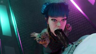 Cyberpunk 2077 - Clouds' Cheri Nowlin BBC Anal Service (Animation with Sound)