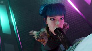 Cyberpunk 2077 - Clouds' Cheri Nowlin BBC Anal Service (Animation with Sound)