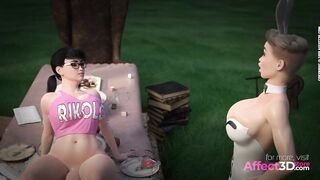 Fantasy futa animation with big tits babes