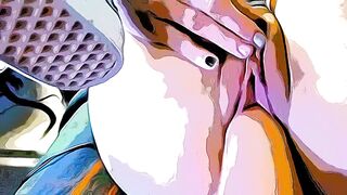 Reciprocating Sawzall-Dildo fuck machine rocks wifey's world.