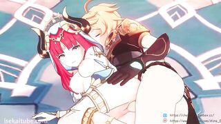 Aether have a nice day with Nilou's pussy