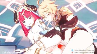 Aether have a nice day with Nilou's pussy