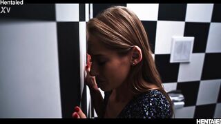 Real Life Hentai - Tiffany Tatum is Hardcore fucked in a public toilet by Alien Monster