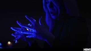 Blonde chick filled up with cum and fully destroyed inside coffin
