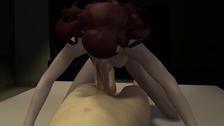 Dva from OVERWATCH gets a creampie and sucks dick clean