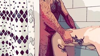Cartoon Hottie Blowjob and Fucked