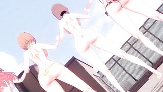 【KKVMD / MMD】WiggleWiggle 一花 二乃 三玖 四葉 五月【五等分の花嫁】