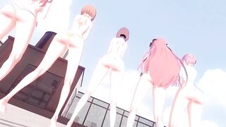 【KKVMD / MMD】WiggleWiggle 一花 二乃 三玖 四葉 五月【五等分の花嫁】