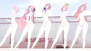 【KKVMD / MMD】WiggleWiggle 一花 二乃 三玖 四葉 五月【五等分の花嫁】
