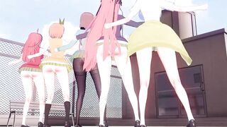 【KKVMD / MMD】WiggleWiggle 一花 二乃 三玖 四葉 五月【五等分の花嫁】