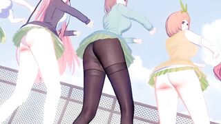 【KKVMD / MMD】WiggleWiggle 一花 二乃 三玖 四葉 五月【五等分の花嫁】