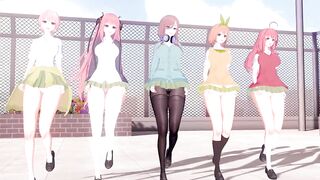 【KKVMD / MMD】WiggleWiggle 一花 二乃 三玖 四葉 五月【五等分の花嫁】