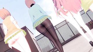 【KKVMD / MMD】WiggleWiggle 一花 二乃 三玖 四葉 五月【五等分の花嫁】