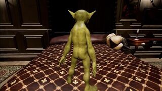 She begs for her tits to be fucked! Give her that goblin cock! Cum all over her ass and tits!