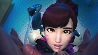 Overwatch Dva Sucks Dick tii Cum In Mouth POV