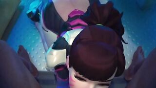 Overwatch Dva Sucks Dick tii Cum In Mouth POV