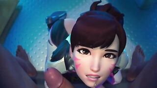 Overwatch Dva Sucks Dick tii Cum In Mouth POV