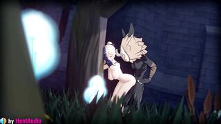 Jean being fucked by Hilichurl into both pussy and ass (Genshin Impact 3d animation loop with sound)
