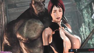 DEAD OR ALIVE honora Resident evil 2 fucked by huge ass of giant monster huge penis p4