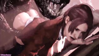 Student fucked by huge ass monster