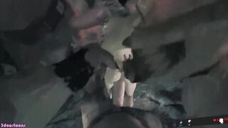 Tomb Raider Lara croft orgy sucks 100 ultra fucked penises