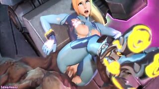 Samus metroid fucking with giant monster