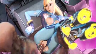 Samus metroid fucking with giant monster