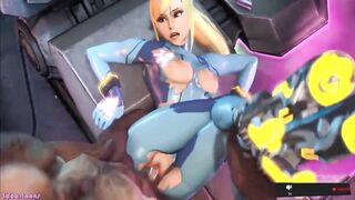 Samus metroid fucking with giant monster