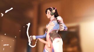 D.VA OVERWATCH TRANSEXUAL FUTANARI LEAVES CUM