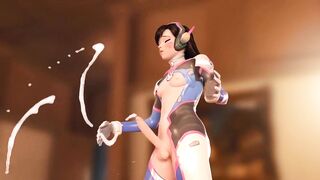 D.VA OVERWATCH TRANSEXUAL FUTANARI LEAVES CUM