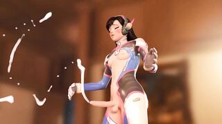 D.VA OVERWATCH TRANSEXUAL FUTANARI LEAVES CUM