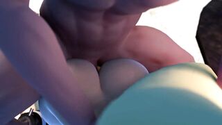 BIG TITS Chick gets fucked from behind part 2