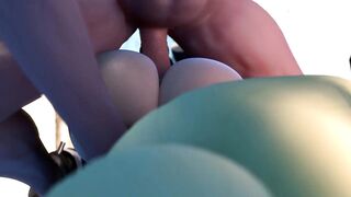 BIG TITS Chick gets fucked from behind part 2