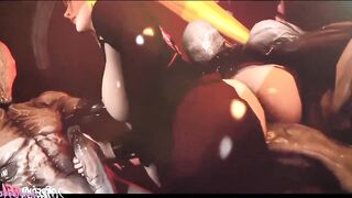 SAMUS METROID MASTURBANDO ZOMBIES AND MONSTERS AND TAKING MILK WITH THE ASS