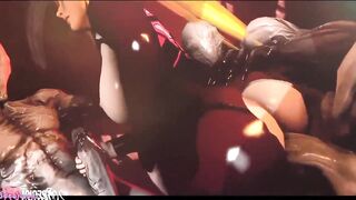 SAMUS METROID MASTURBANDO ZOMBIES AND MONSTERS AND TAKING MILK WITH THE ASS