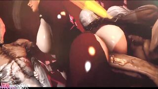 SAMUS METROID MASTURBANDO ZOMBIES AND MONSTERS AND TAKING MILK WITH THE ASS