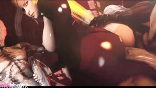 SAMUS METROID MASTURBANDO ZOMBIES AND MONSTERS AND TAKING MILK WITH THE ASS