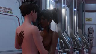 Overwatch Parody - Futa Pharah fucks Tracer on Dropship