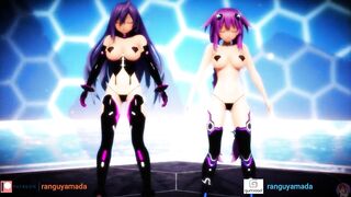 MMD R18 Iris Heart x Purple Heart Bikini Dance