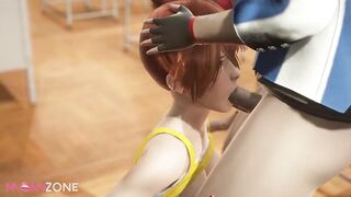 Ash facefucking the lovely Misty in school Pokemon cartoon porn