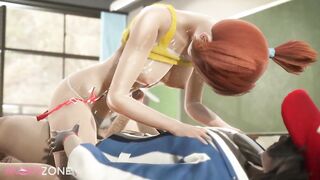 Ash fucks Sweet Misty in cowgirl position at school Pokemon Cartoon Porn