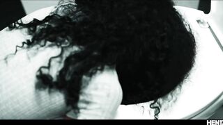 Ebony Teen Gets Alien Cum in Her Every Hole