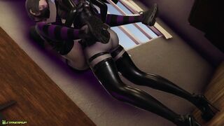 Cute sissy femboy in chastity creampied by his futa stepsister. Futanari 3D animation