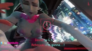 Rebecca and David Martinez Blowjob and Cowgirl (Cyberpunk Edgerunners 3d animation with sound)