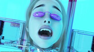 Girl in Tanning Bed Solarium Trapped 3D BDSM Animation
